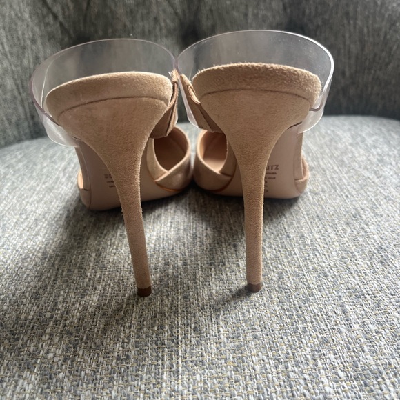 SCHUTZ Tan Heels with Clear Strap - Picture 6 of 11